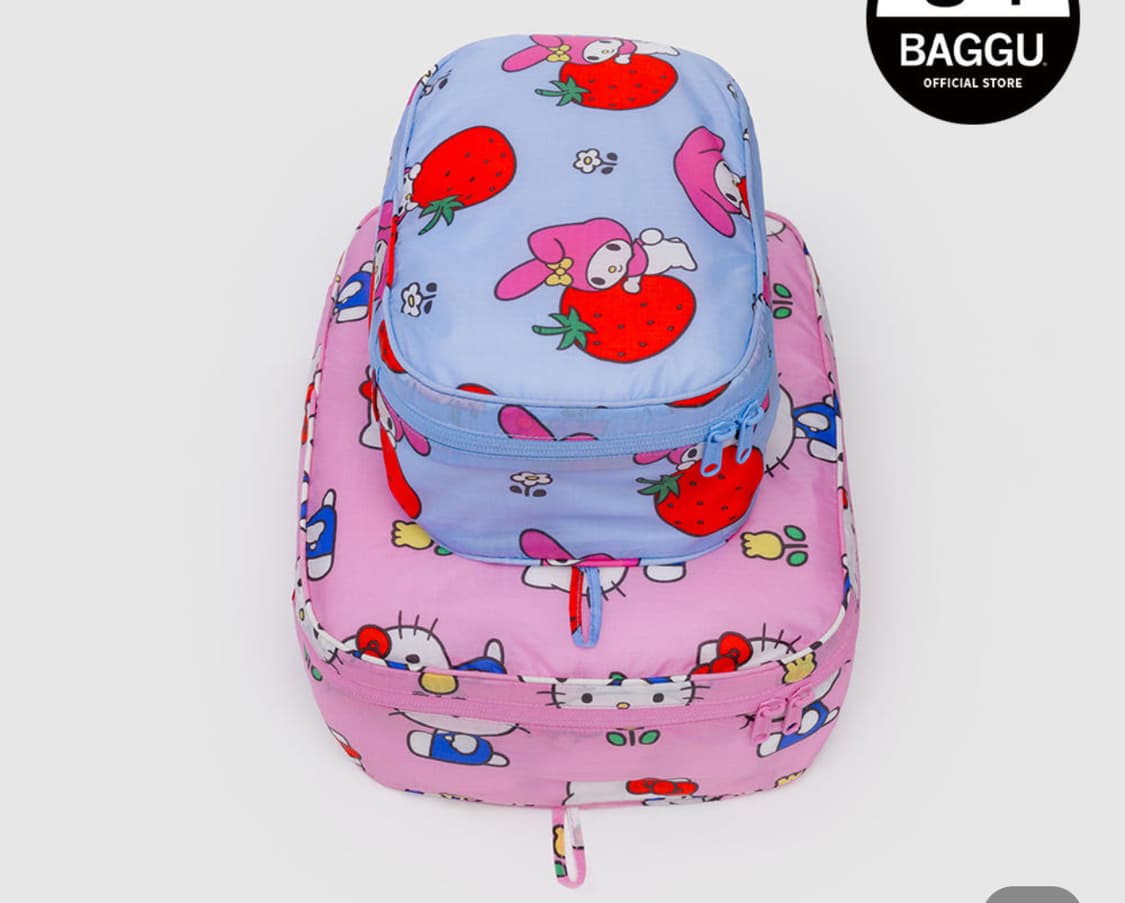 바쿠백 산리오 패킹 큐브 2개세트  새상품 상품이미지1