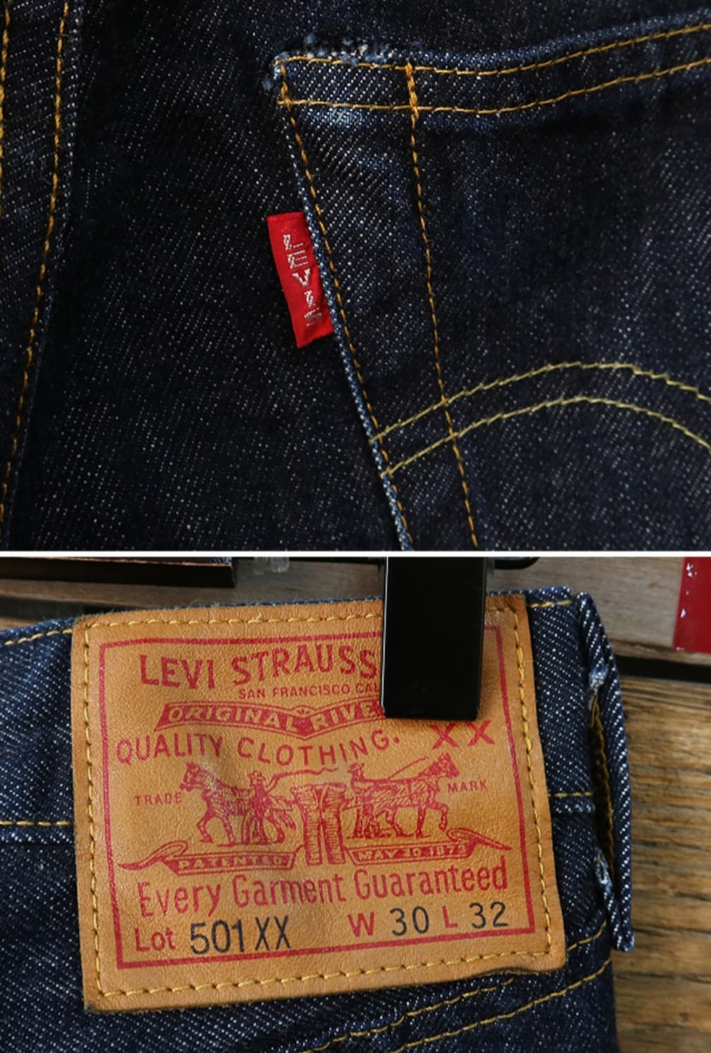 미국메이드 LVC LEVIS 리바이스 47501XX 빅E 셀비지 데님   상품이미지7