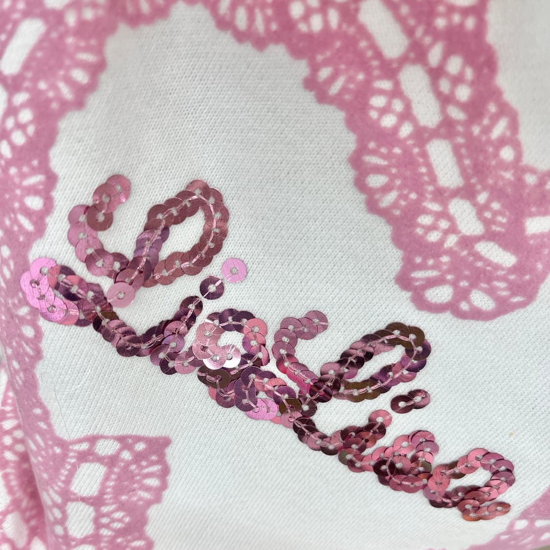 리즈리사 스팽글 레이스 원피스 티셔츠 로걀탑 히메갸루 빈티지 상품이미지2