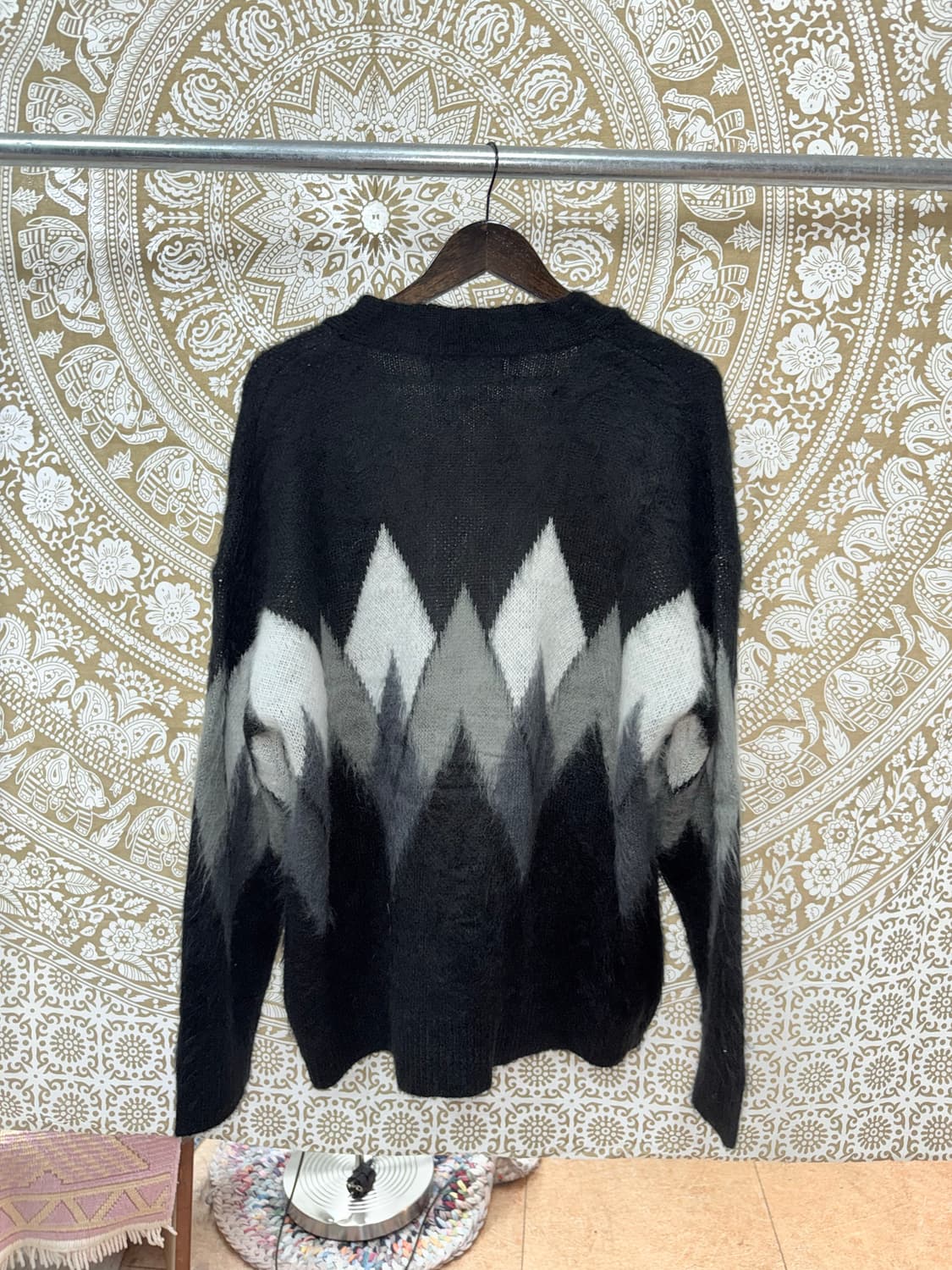 RAW STUDIO 아가일 울 니트 가디건  상품이미지6