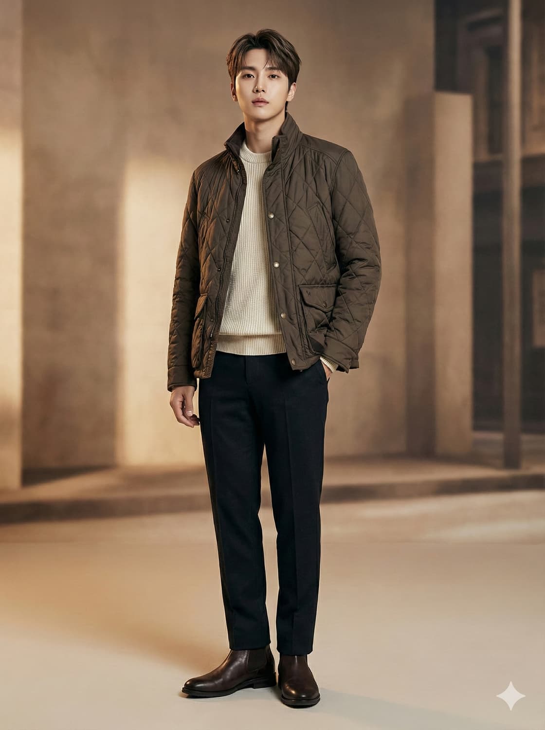 헤지스 남성 퀄팅 자켓_100 상품이미지1