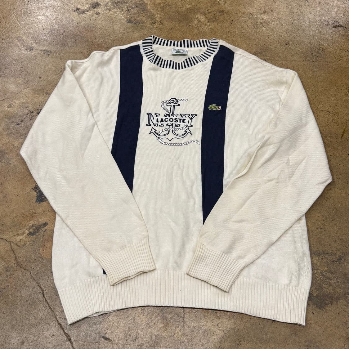라코스테 크림 화이트 니트 100 상품이미지2