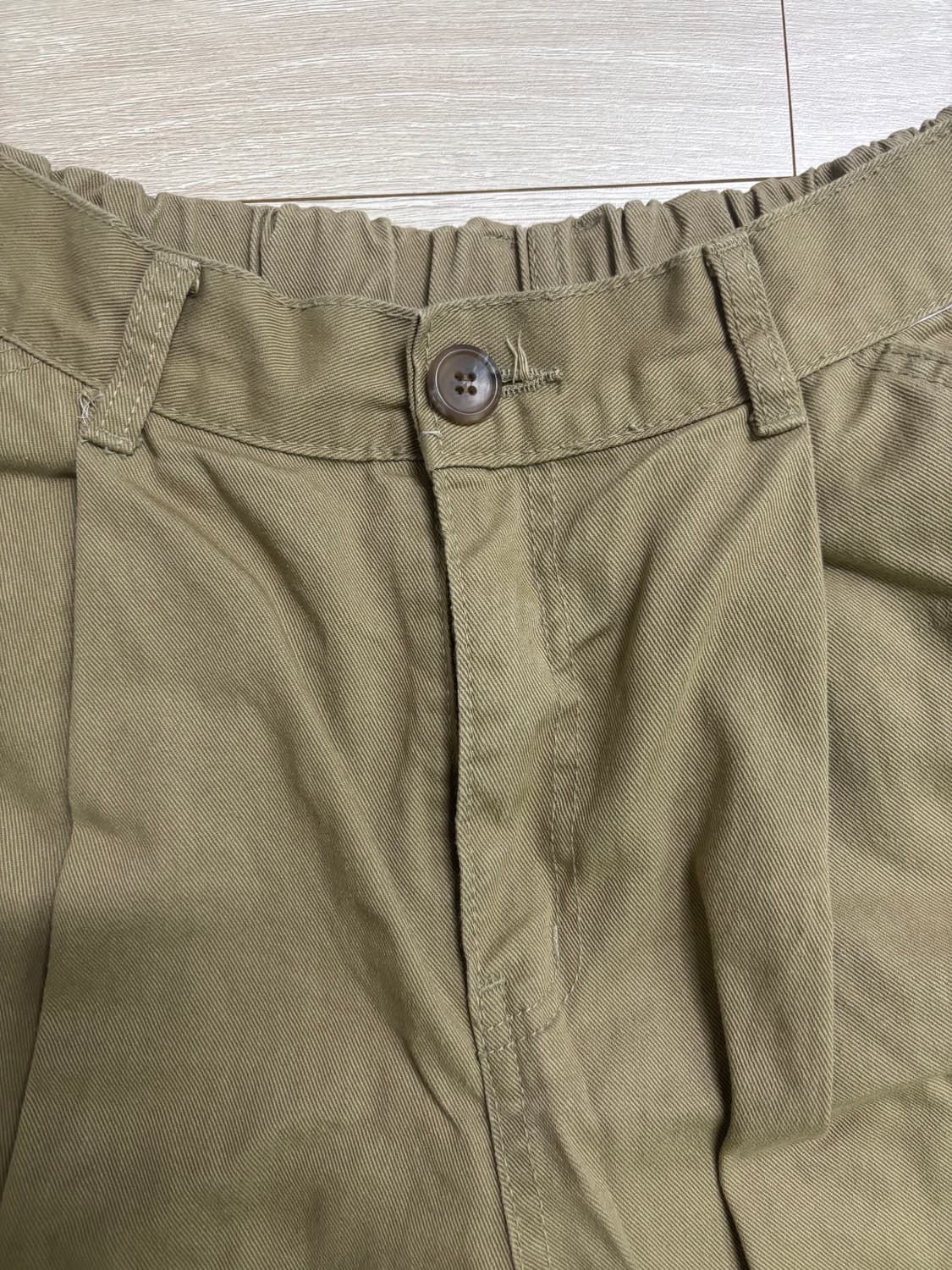 원턱 베이지 코든 팬츠 상품이미지2