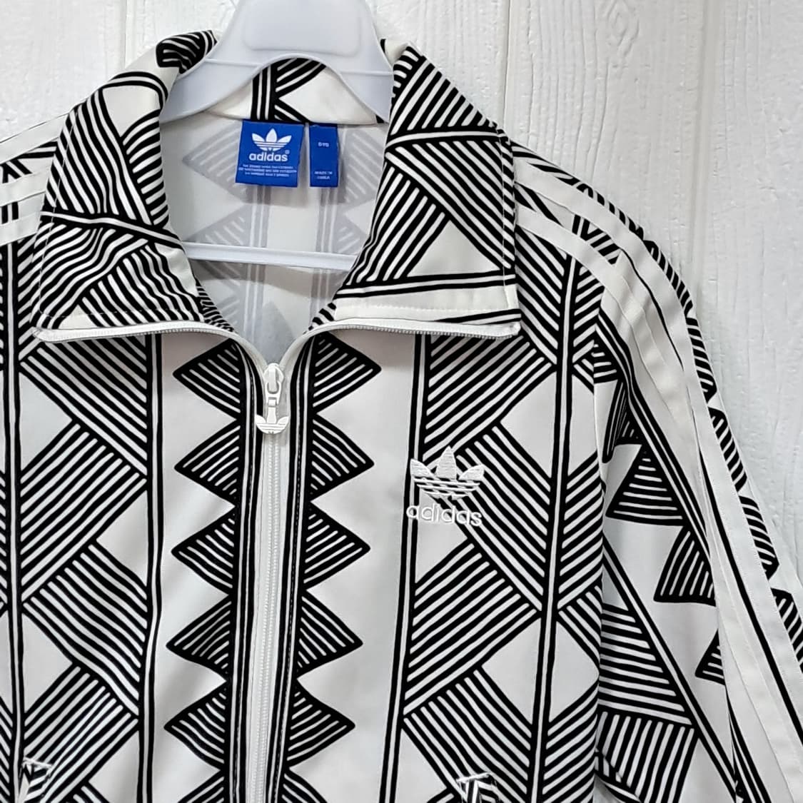아디다스 패턴 트랙 자켓 화이트 블랙 상품이미지2