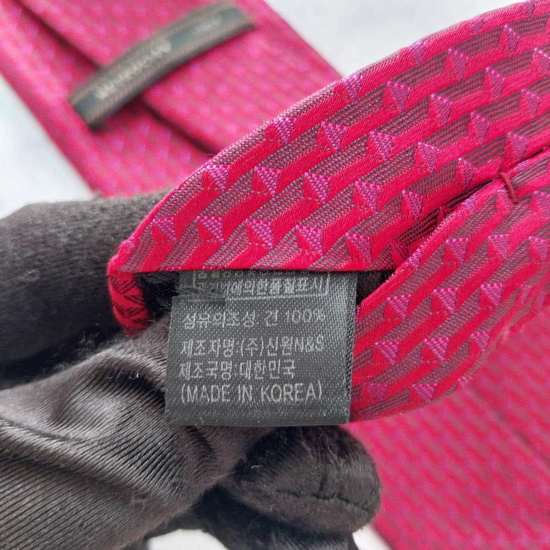 메트로시티 실크 레드 패턴 넥타이 8.5cm A+등급 K2344
 상품이미지10