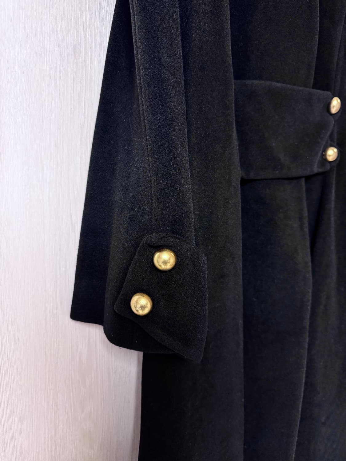 노카라 차콜블랙 빈티지 롱코트 상품이미지4