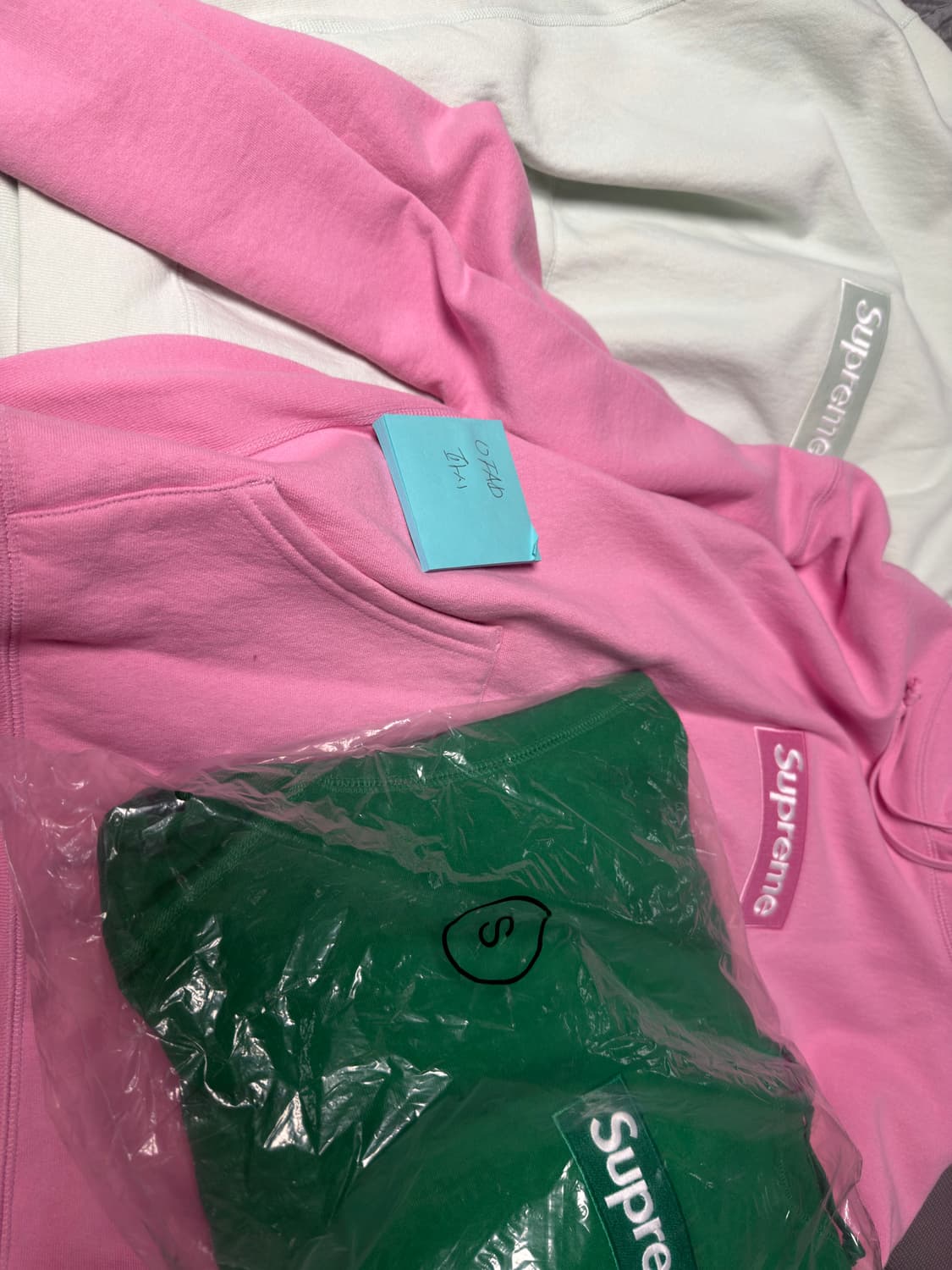 슈프림 박스로고 후드 민트 핑크 그린 상품이미지1