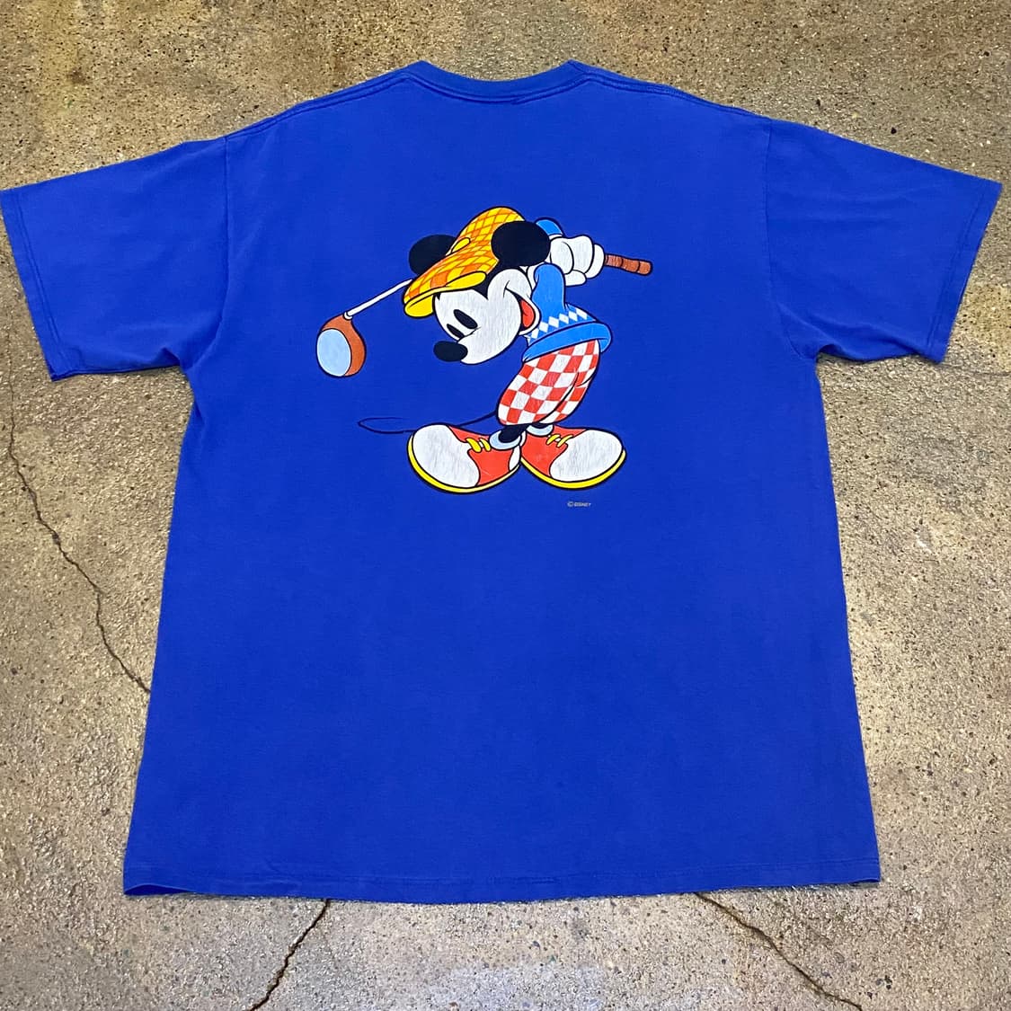 90s Made in USA 미국 빈티지 디즈니 미키마우스 골프 반팔티 상품이미지1