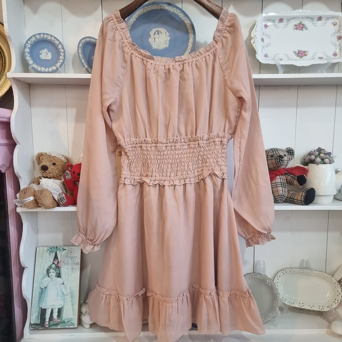 로맨틱 레이스 셔링 원피스 상품이미지3