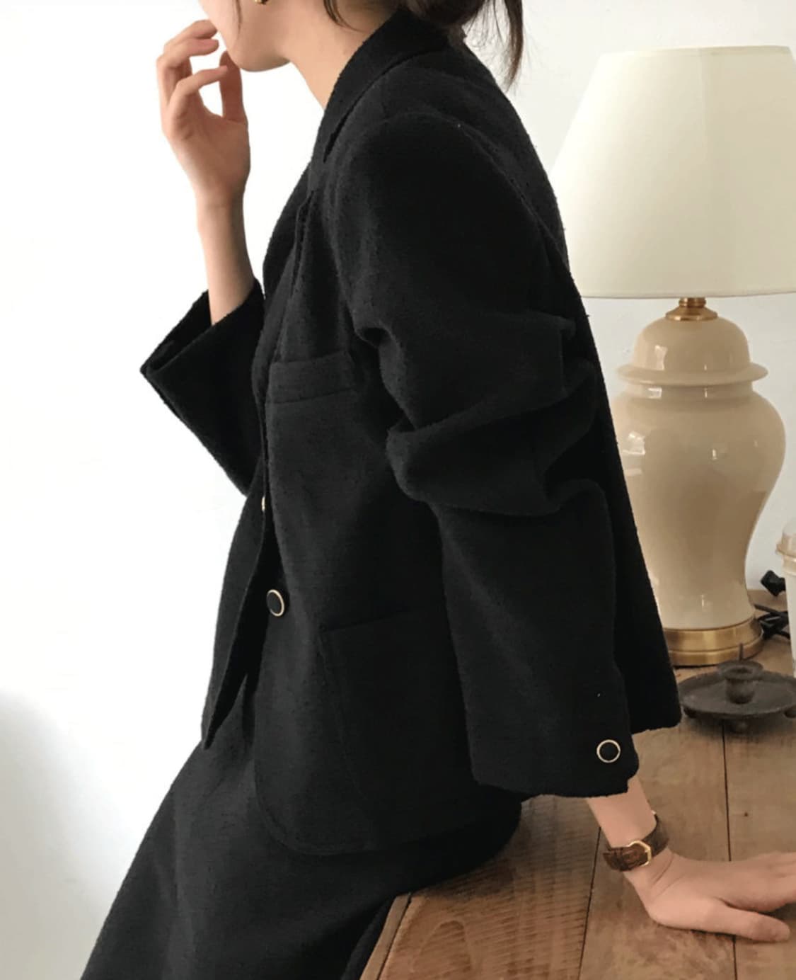 파운더스 트위드 자켓(블랙) 상품이미지4