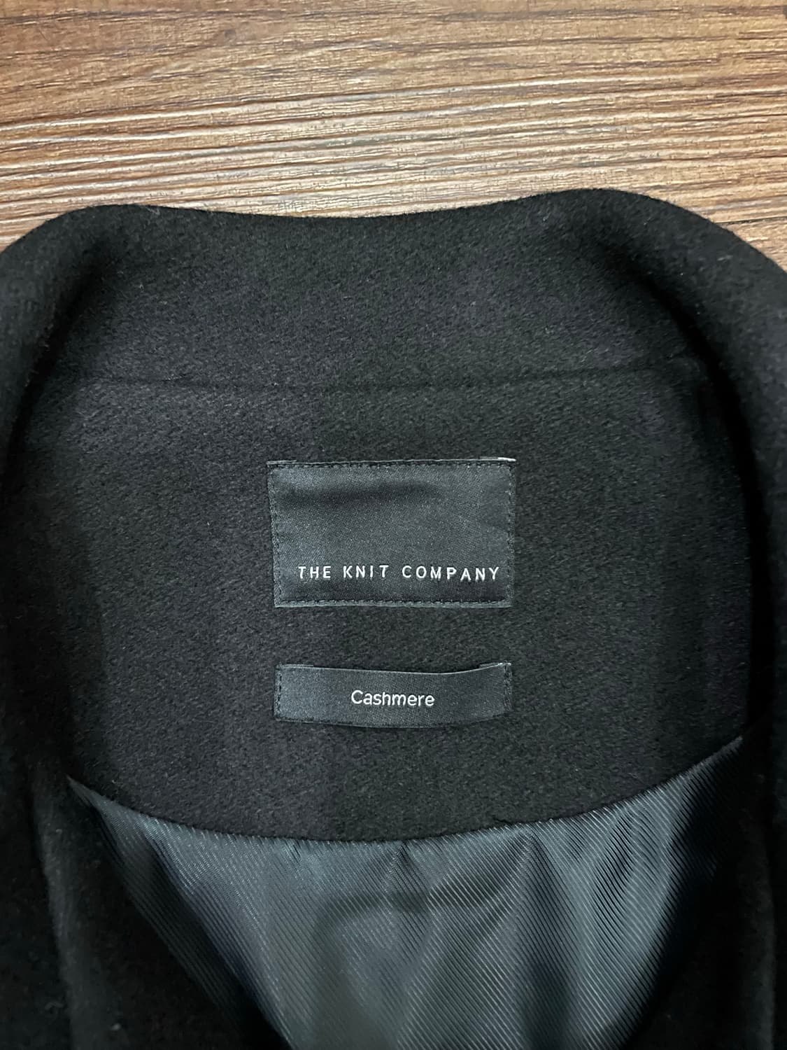 더니트컴퍼니 울 캐시미어 미니멀 자켓 블랙 상품이미지6