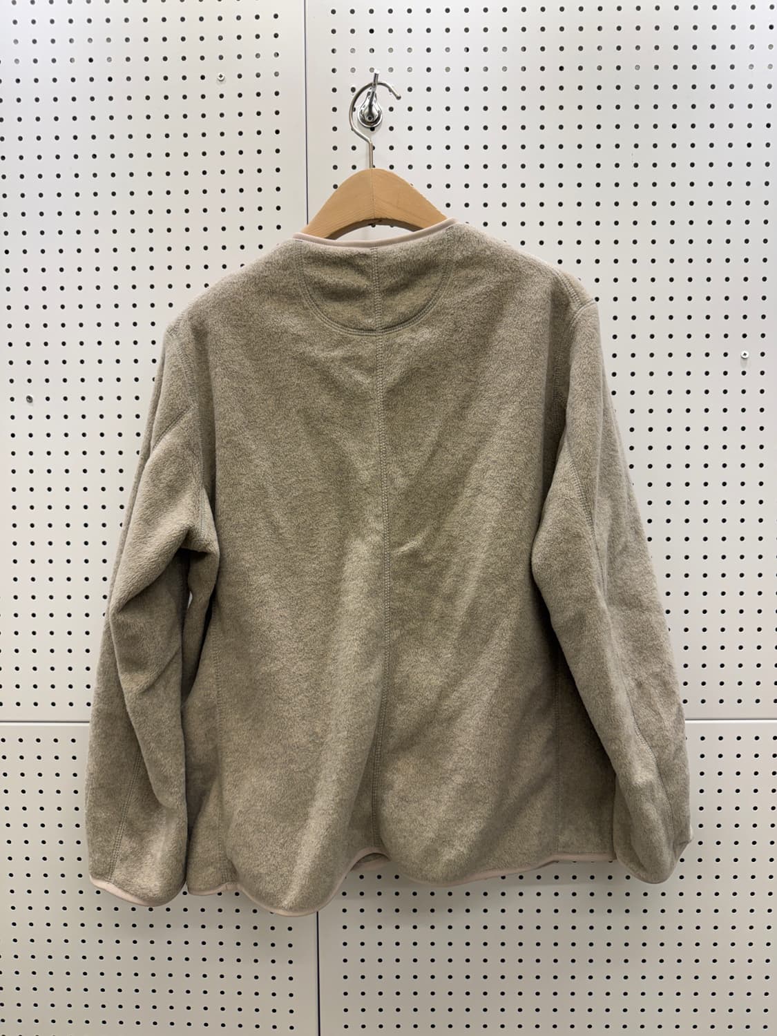 단톤 베이지 보아 플리스 가디건 U1105 상품이미지3