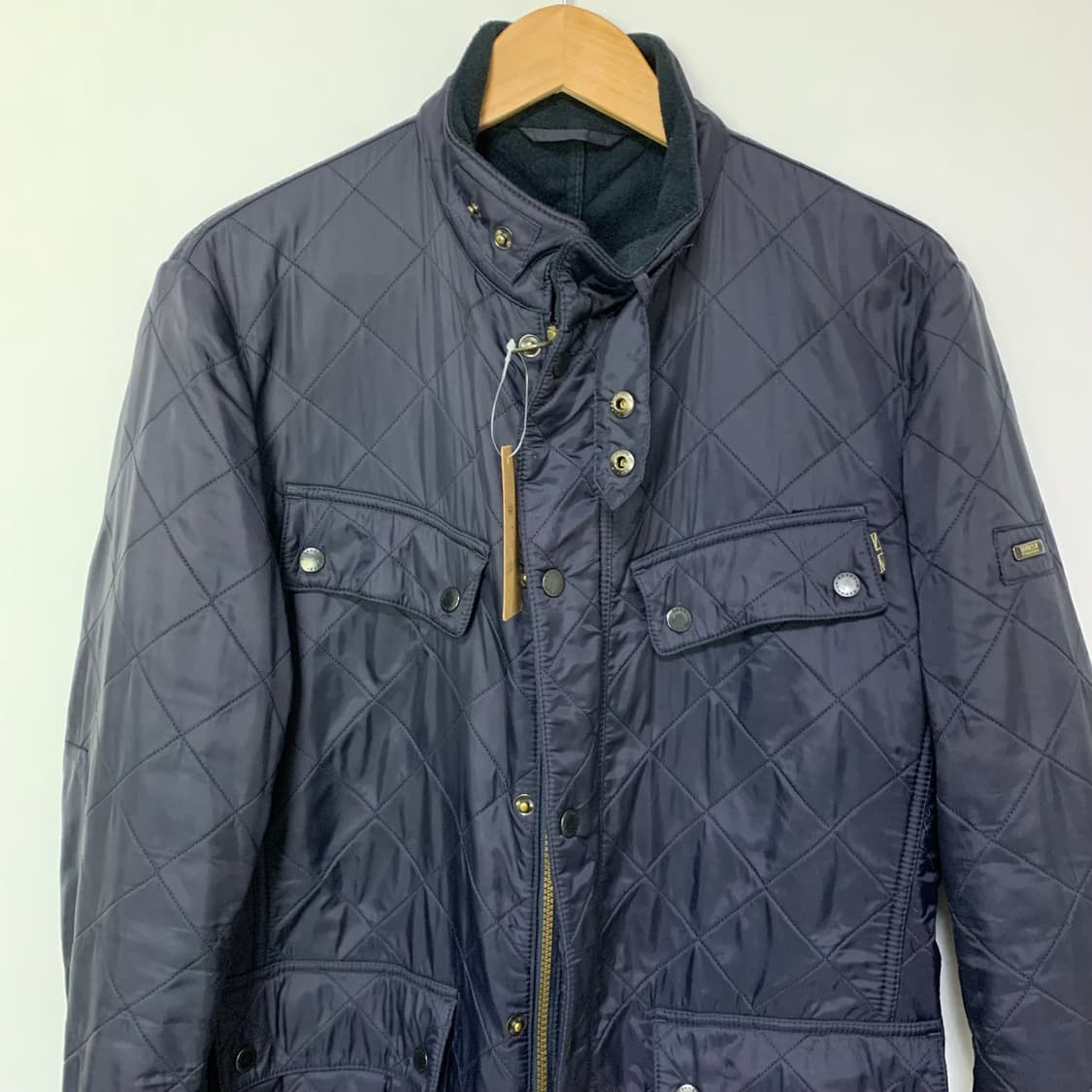 바버 퀼팅 자켓 네이비 빈티지 M 남성 점퍼 상품이미지5