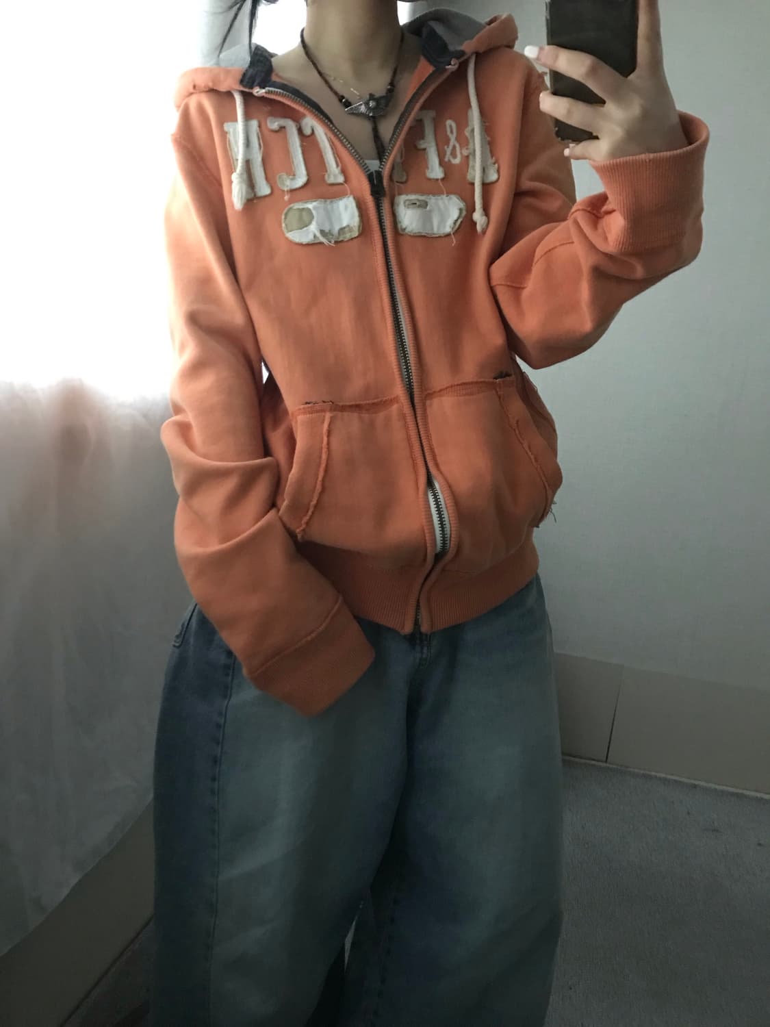 아베크롬비 오렌지 후드집업 상품이미지4