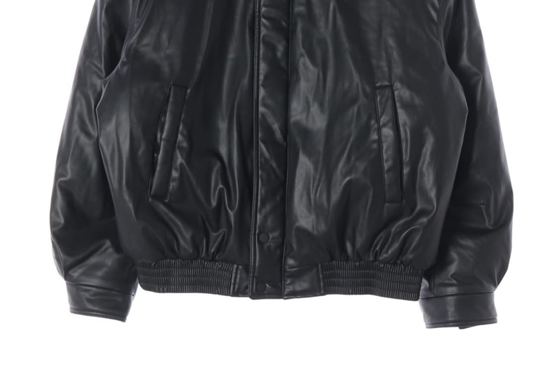 ZARA 오버사이즈 페이크 레더 보머 재킷 블랙 XL 상품이미지5