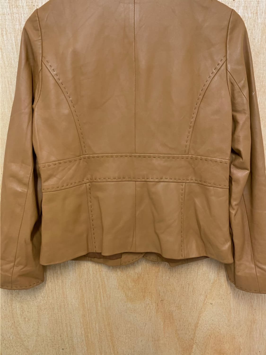 VTG leather stitch jacket 상품이미지6