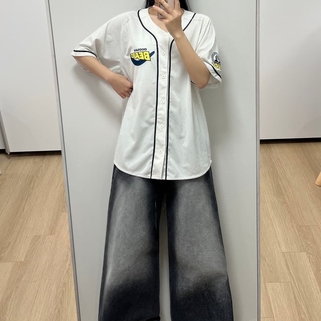 두산베어스 노마킹 올드 반달 홈 유니폼 상품이미지1