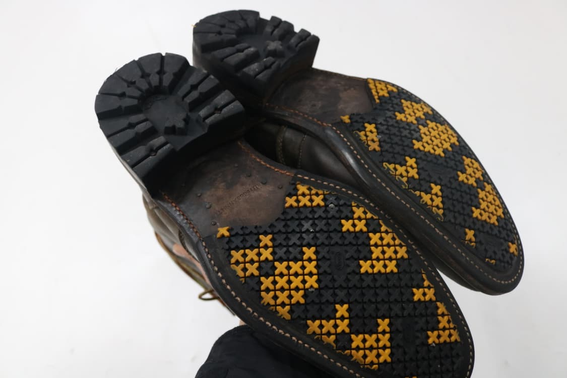 알프레도바니스터 빈티지 레더 레이스업 컴뱃 부츠 상품이미지8