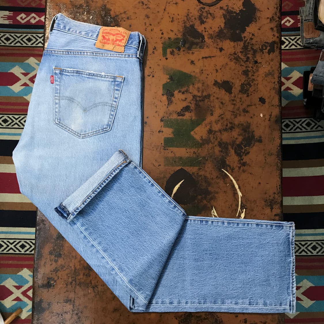 리바이스 501 연청 데님 팬츠 청바지 허리 34 사이즈 상품이미지2