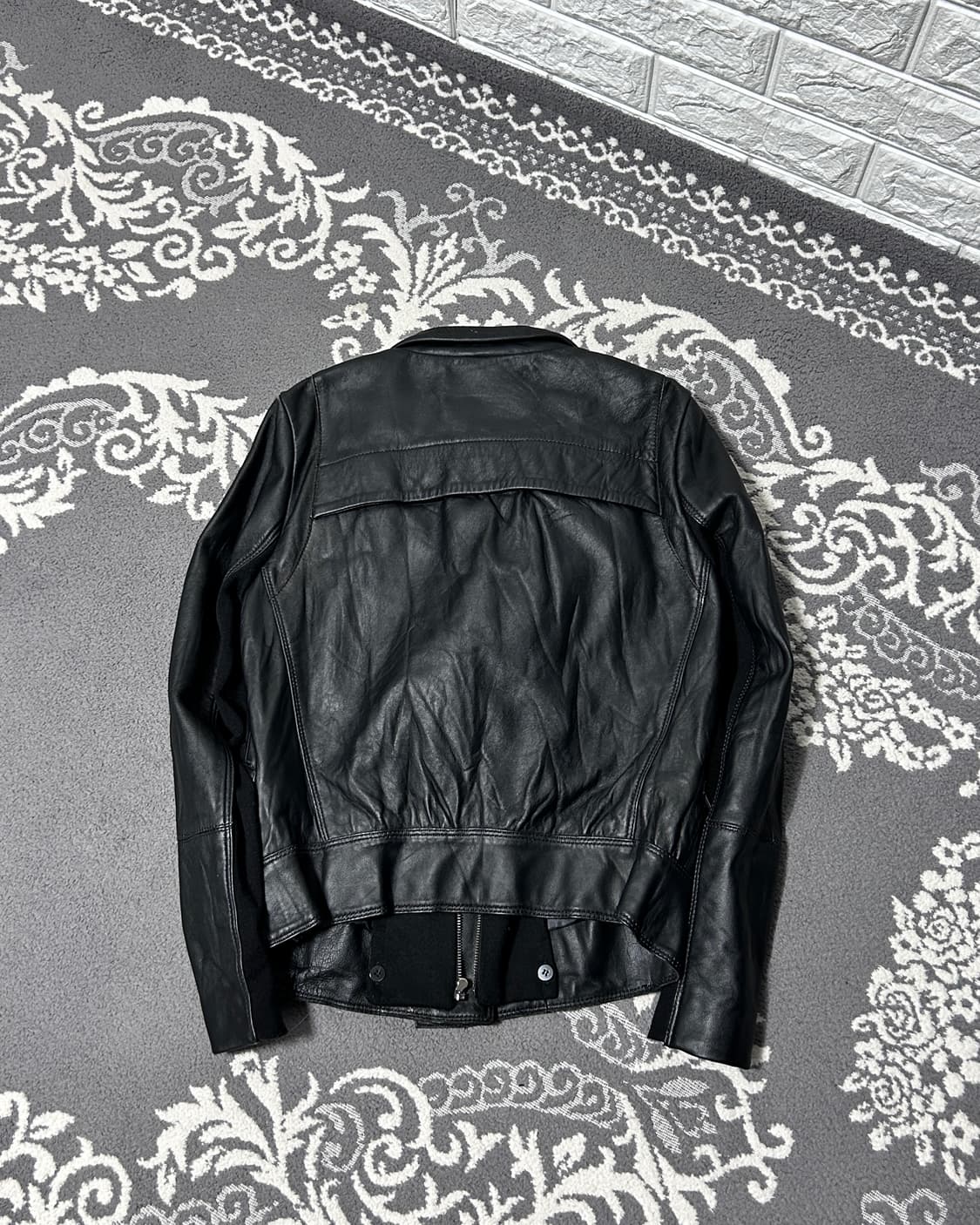 NINESIX Hooded Leather Jacket 상품이미지4