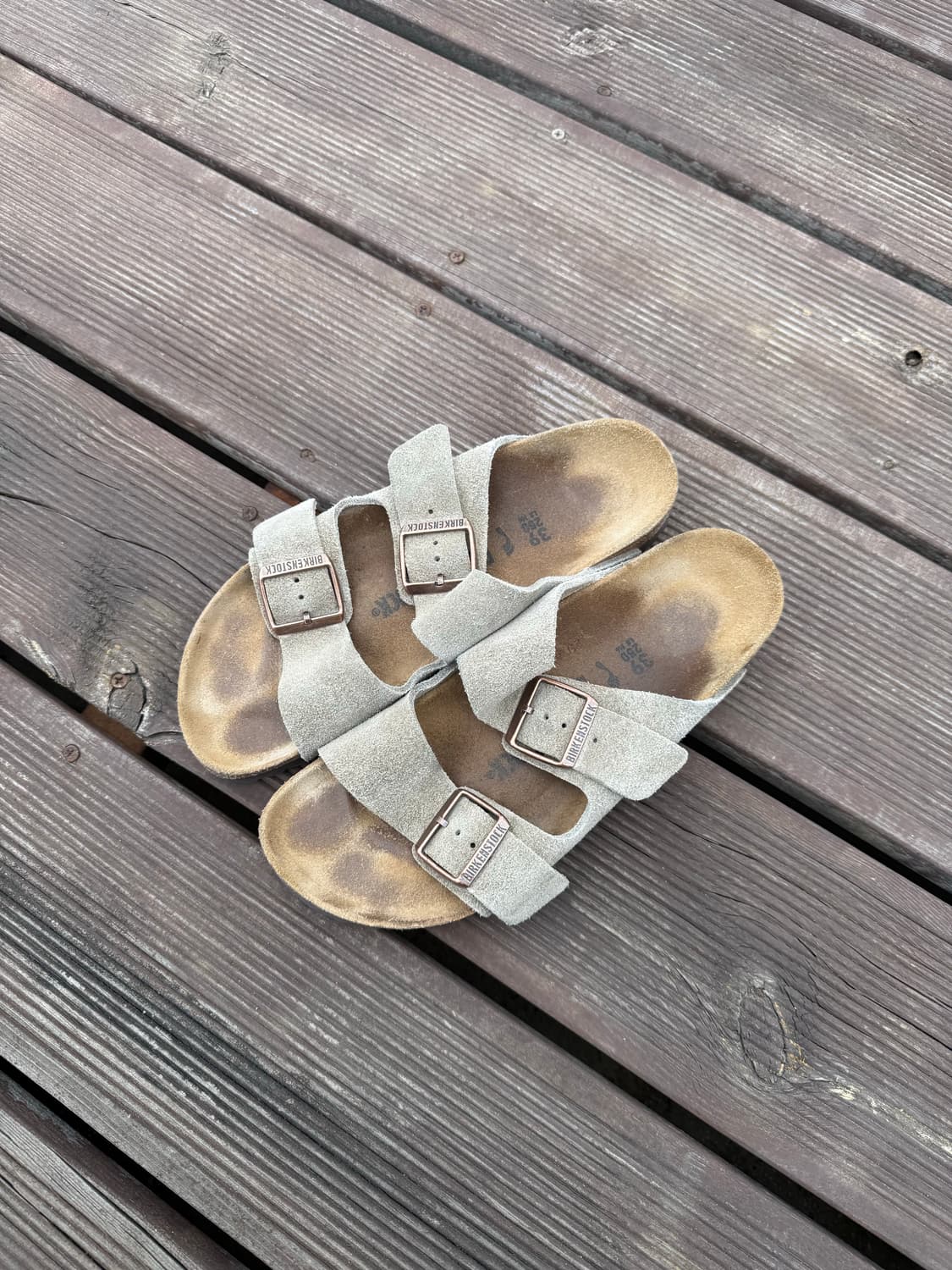 버켄스탁 아리조나 스웨이드 타우페 EU39 (250) 내로우 상품이미지2