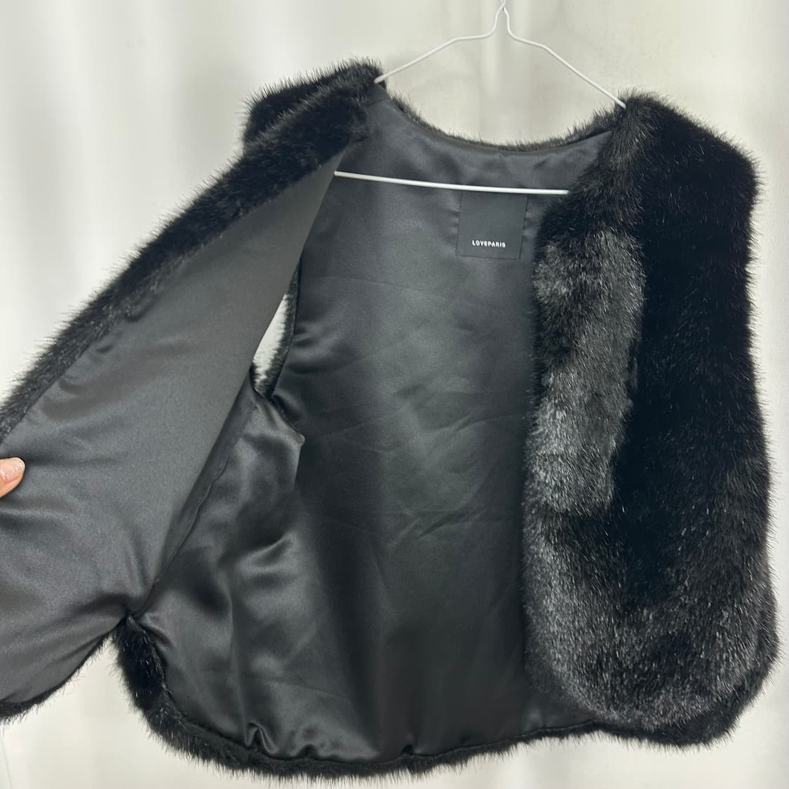   러브패리스 여자 퍼조끼 검정 FREE 상품이미지7