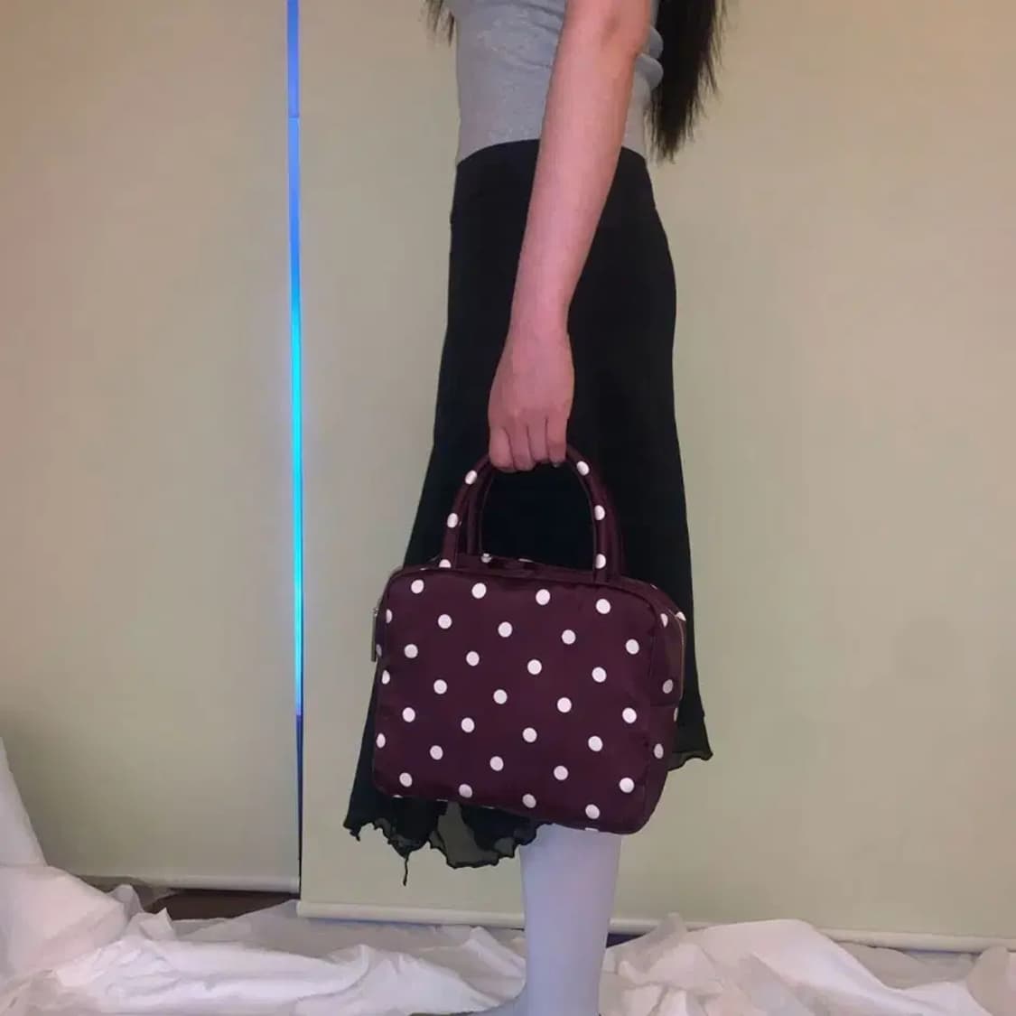 피치바스켓마켓 토트백 퍼플 상품이미지1