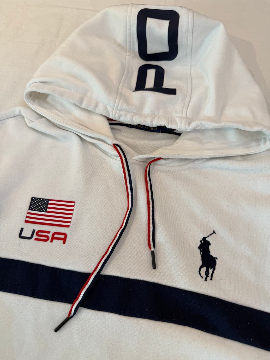 폴로 랄프로렌 빅포니 치프키프 USA 성조기 후드티 화이트 상품이미지3