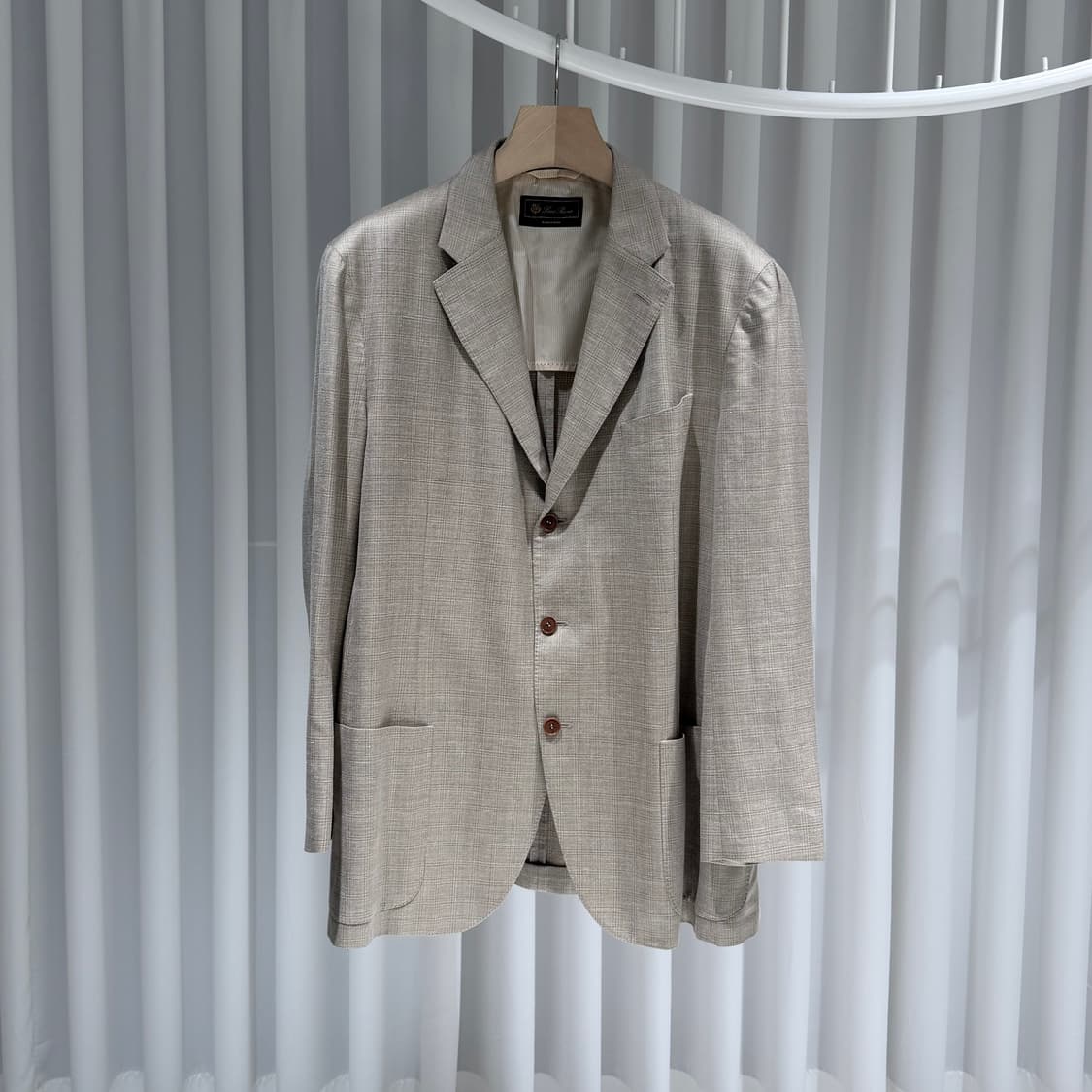 (A+/56) / 로로피아나 라이트 글렌 체크 울 자켓 블레이저 상품이미지1