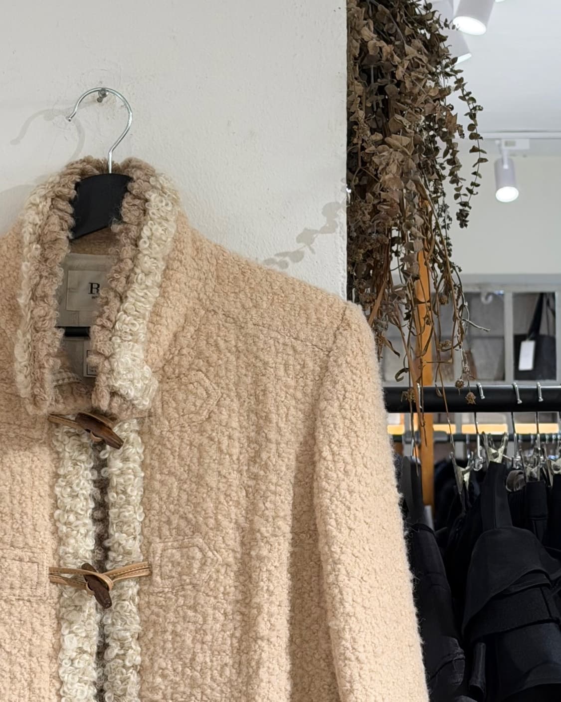 르네 베이지 트위드 포켓 더플 코트 상품이미지3