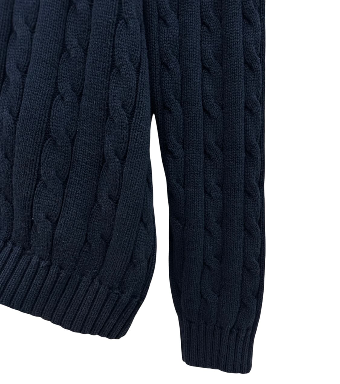 엘엘빈 케이블 꽈배기 니트 네이비 (XL~2XK) 상품이미지5