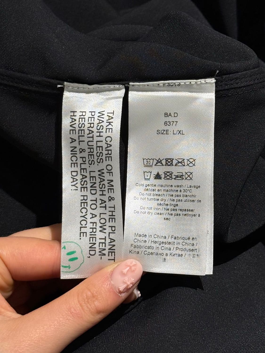 가니 블랙 프릴 카라 랩 롱 원피스 상품이미지8