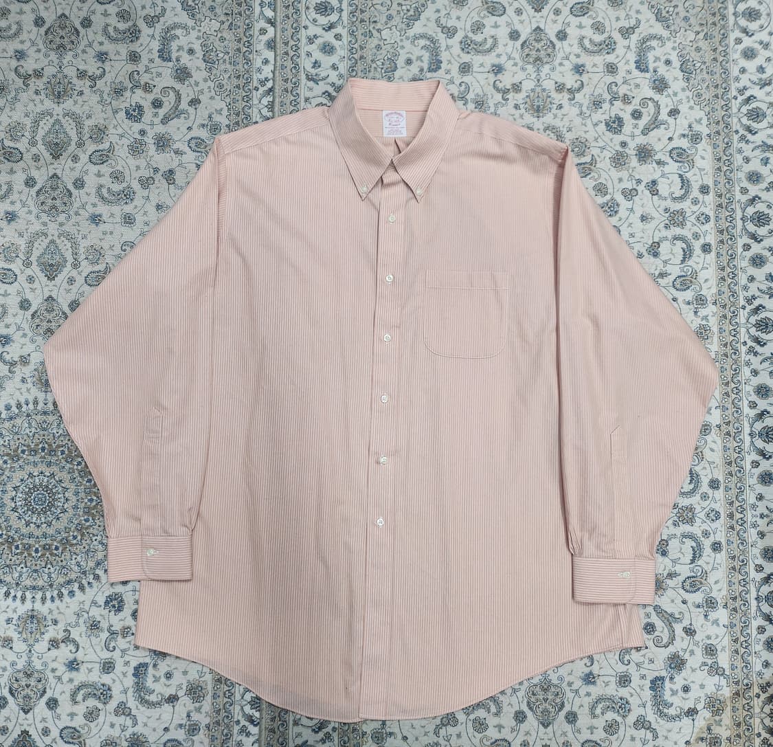 브룩스 브라더스 오렌지 스트라이프 셔츠 17 2/1 (115까지) 상품이미지1