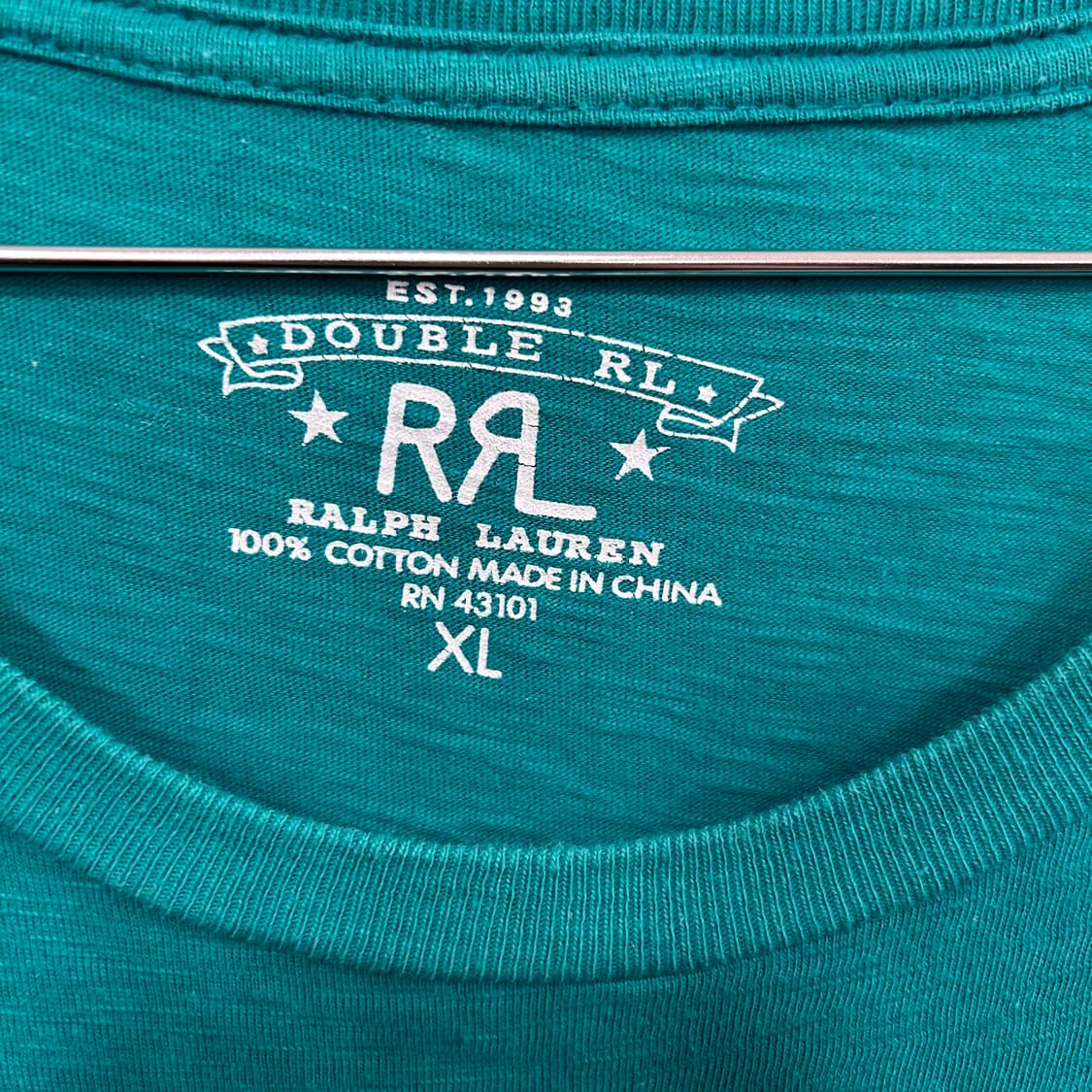 더블알엘 체스트포켓 라운드 코튼 반팔티 상품이미지3