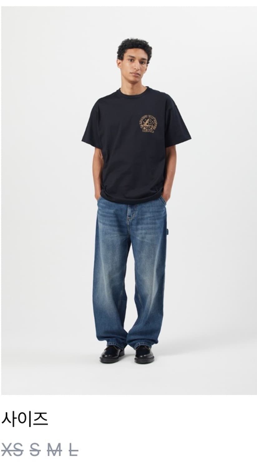 칼하트 OG 싱글니 팬츠 카마노 blue dark used wash S 상품이미지1