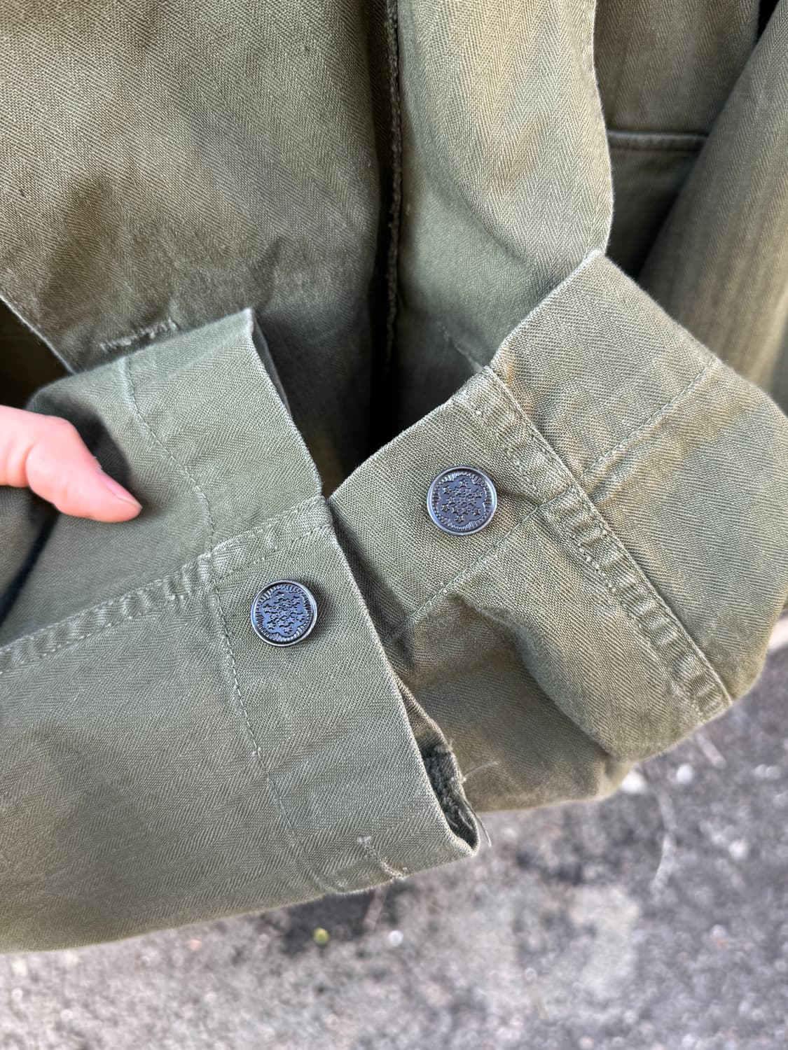 40s 미군 오리지널 M43 셔츠 (42R) 상품이미지5