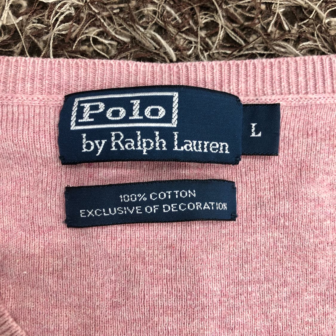 폴로 랄프로렌 핑크 브이넥 니트 상품이미지4