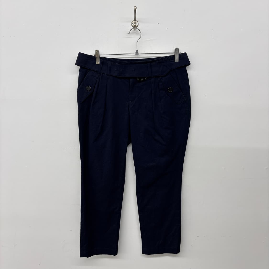 버버리 벨트 면바지 네이비 팬츠 34in 상품이미지1