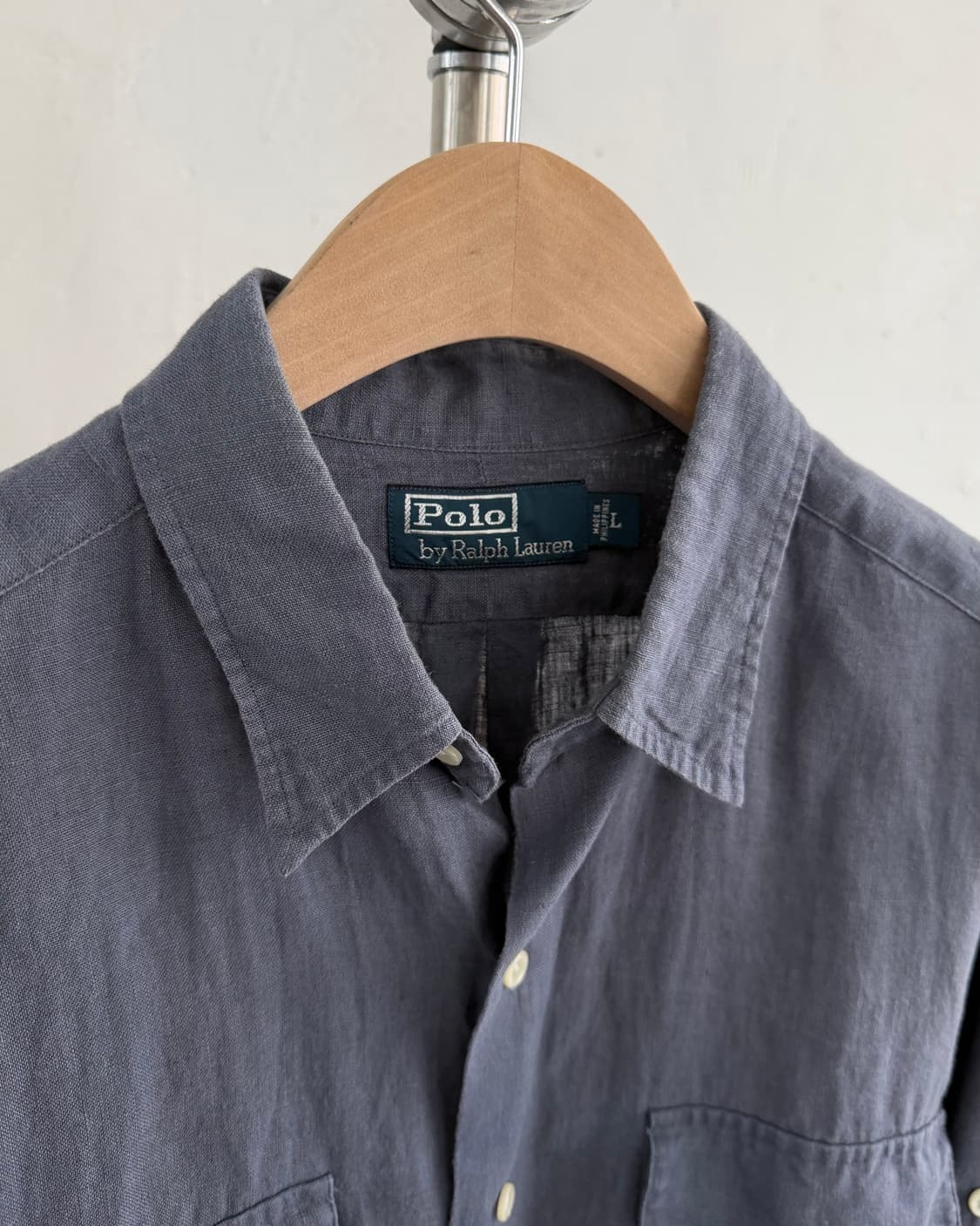 Polo 폴로 딥블루 포켓 린넨 셔츠 상품이미지5