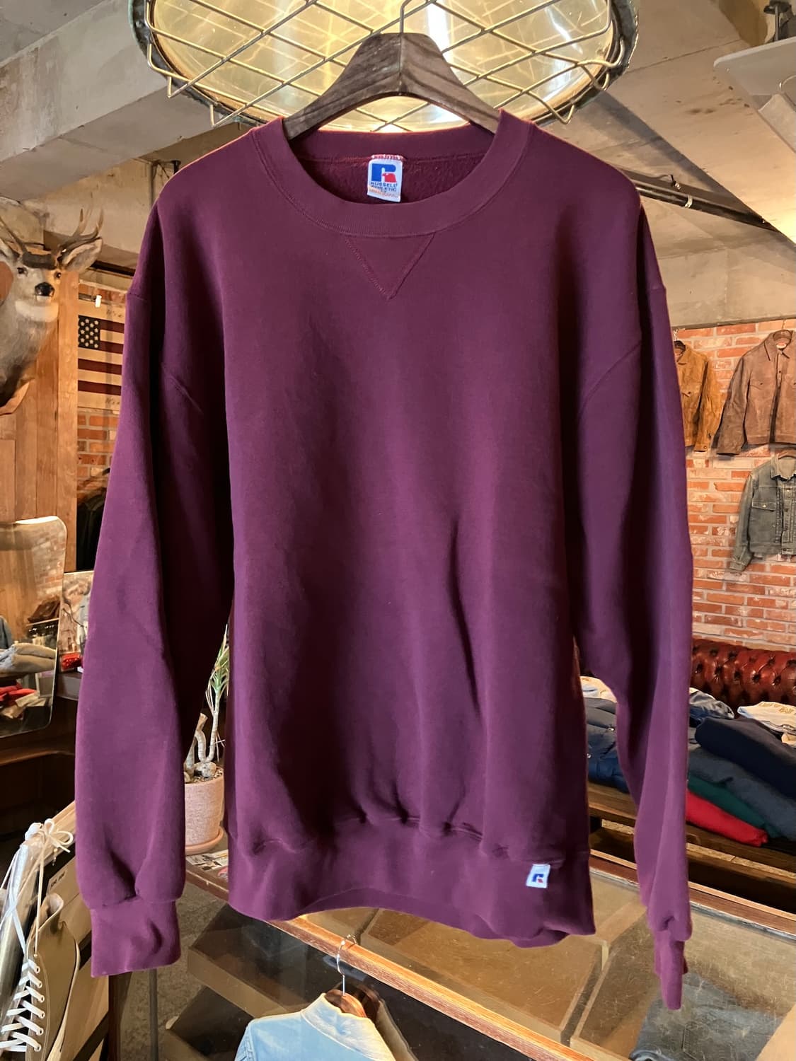90s USA 빈티지 러셀 플레인 스웻 셔츠 맨투맨 상품이미지2