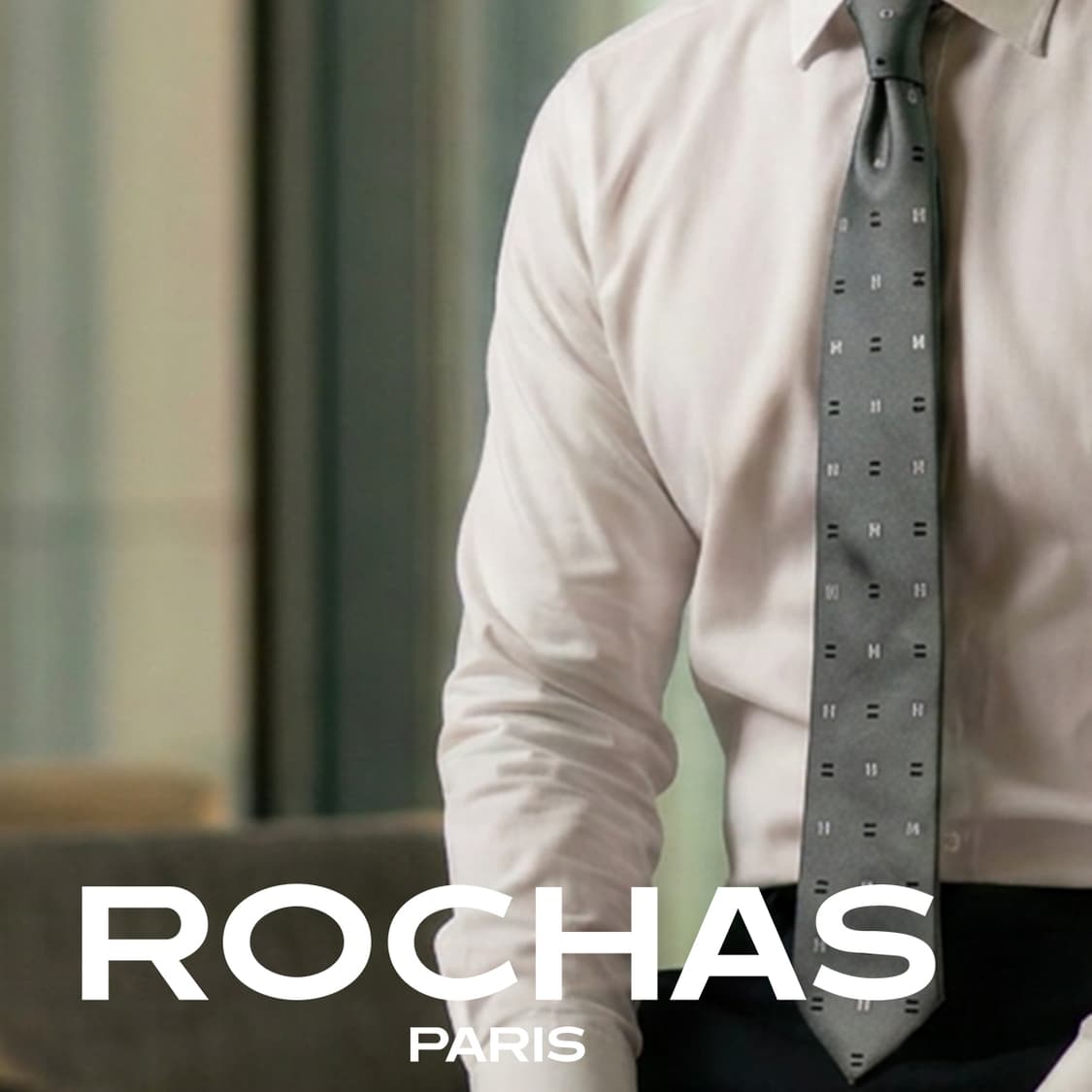 
ROCHAS Tie - Gray Geometric Pattern / 1 상품이미지1