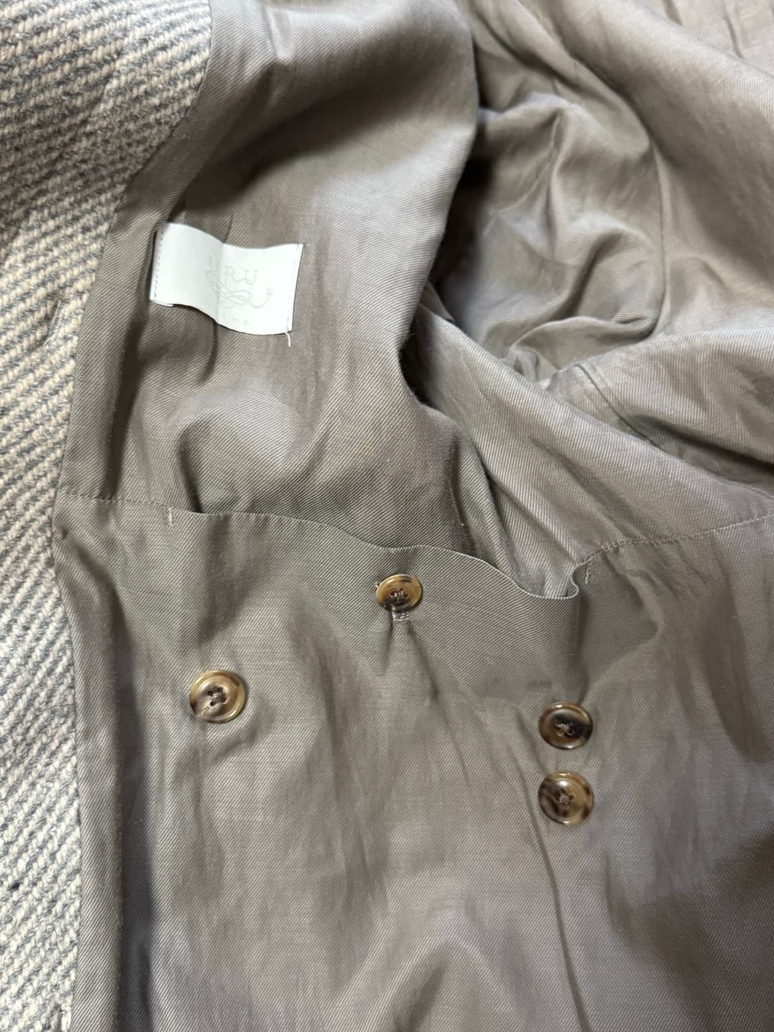 URU tokyo 우루도쿄 더플 코트 베이지그레이 2사이즈 상품이미지6