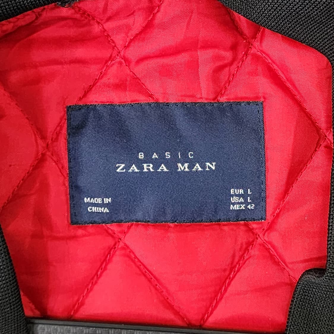 자라맨 퀼팅 봄버 점퍼 네이비 상품이미지4