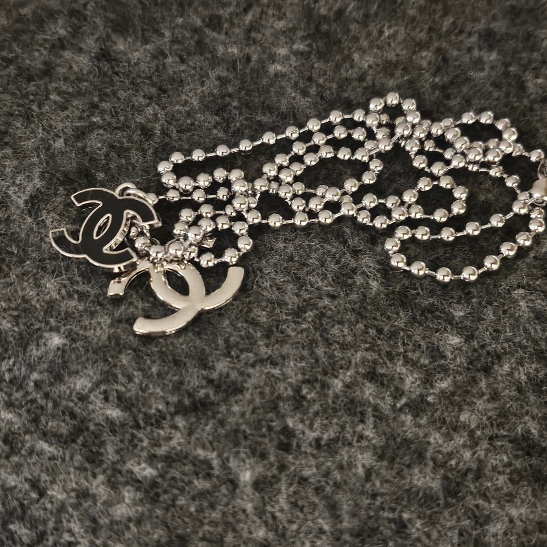 536 샤넬 더블로고 빈티지 업사이클링 남자 써지컬 목걸이 상품이미지2