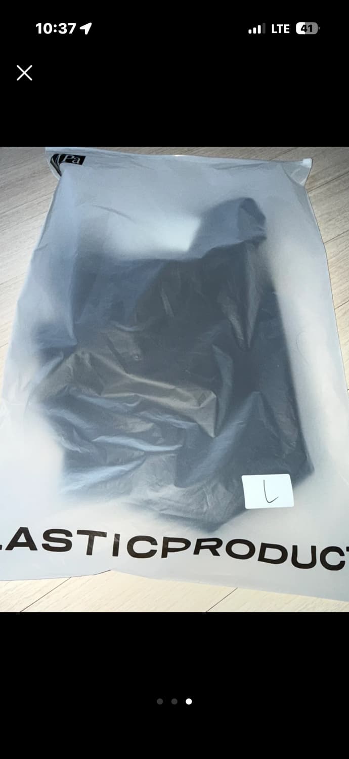 플라스틱프로덕트 블랙 하프집업 L새상품 상품이미지2