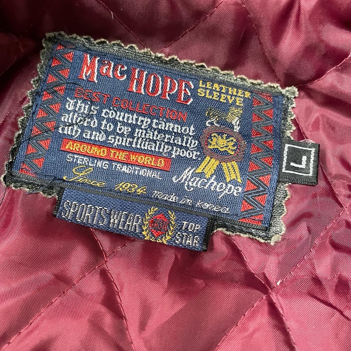 mac hope 빈티지 바시티자켓 XL 상품이미지5