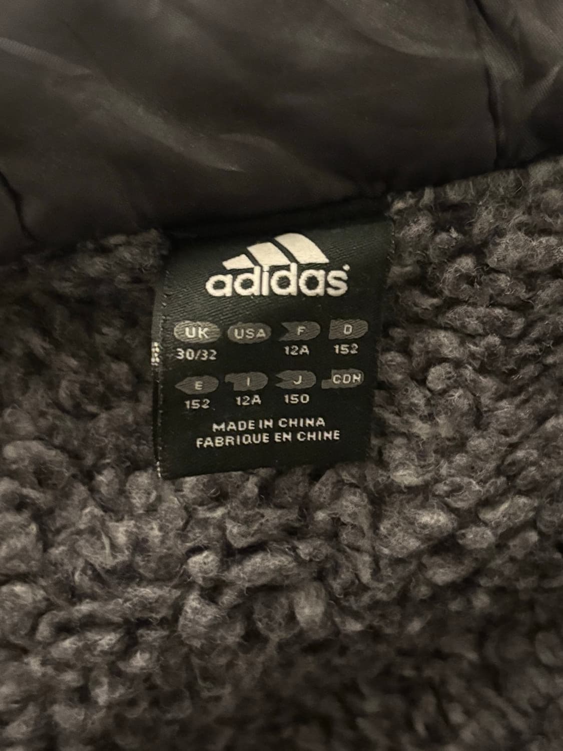 아디다스 ( man - s ) 폴리 빅로고 배색 후드집업 셰르파 점퍼 상품이미지6