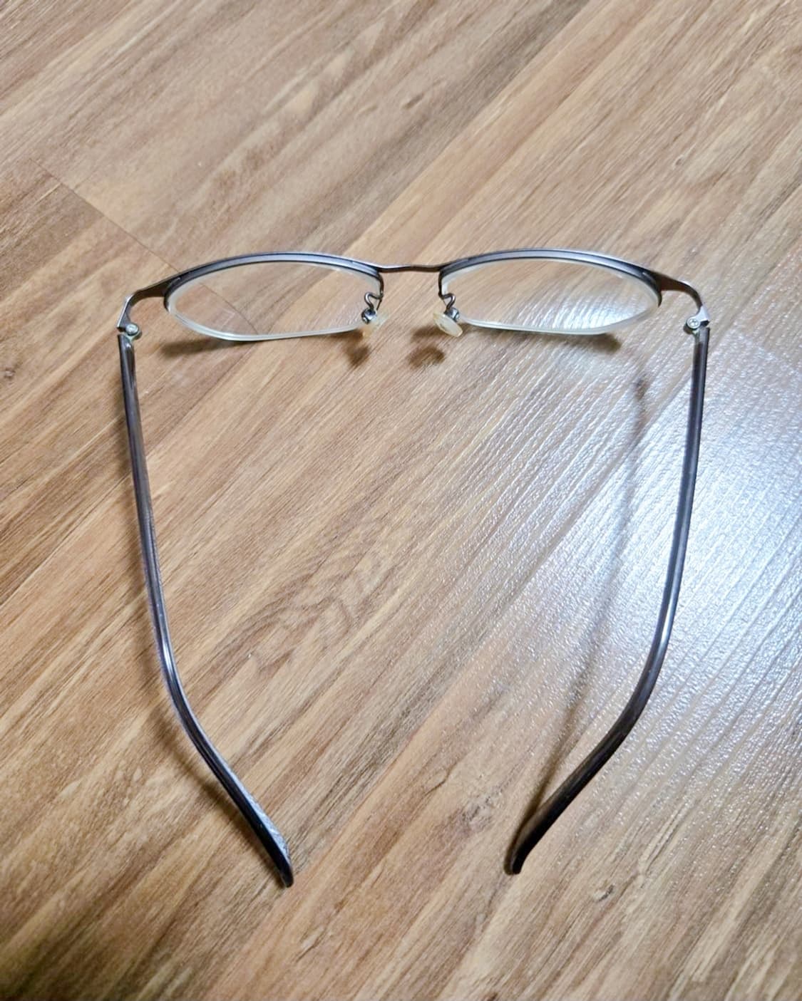 일본 Havis 긱시크 빈티지 반무테 안경 [백금] 상품이미지3