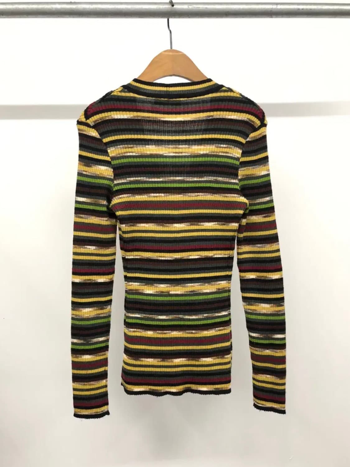 미쏘니 이태리 스트라이프 골지 니트 가디건 상품이미지2