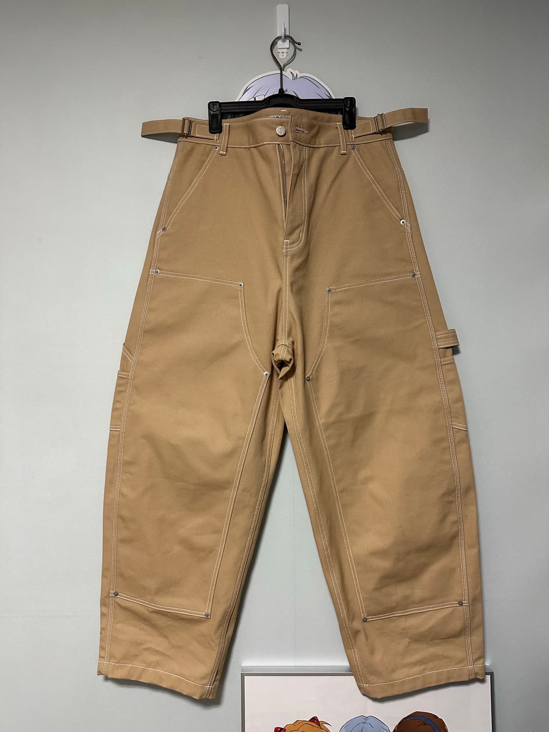 2) 그레일즈 x 코인서울 카펜터 팬츠 베이지 상품이미지3
